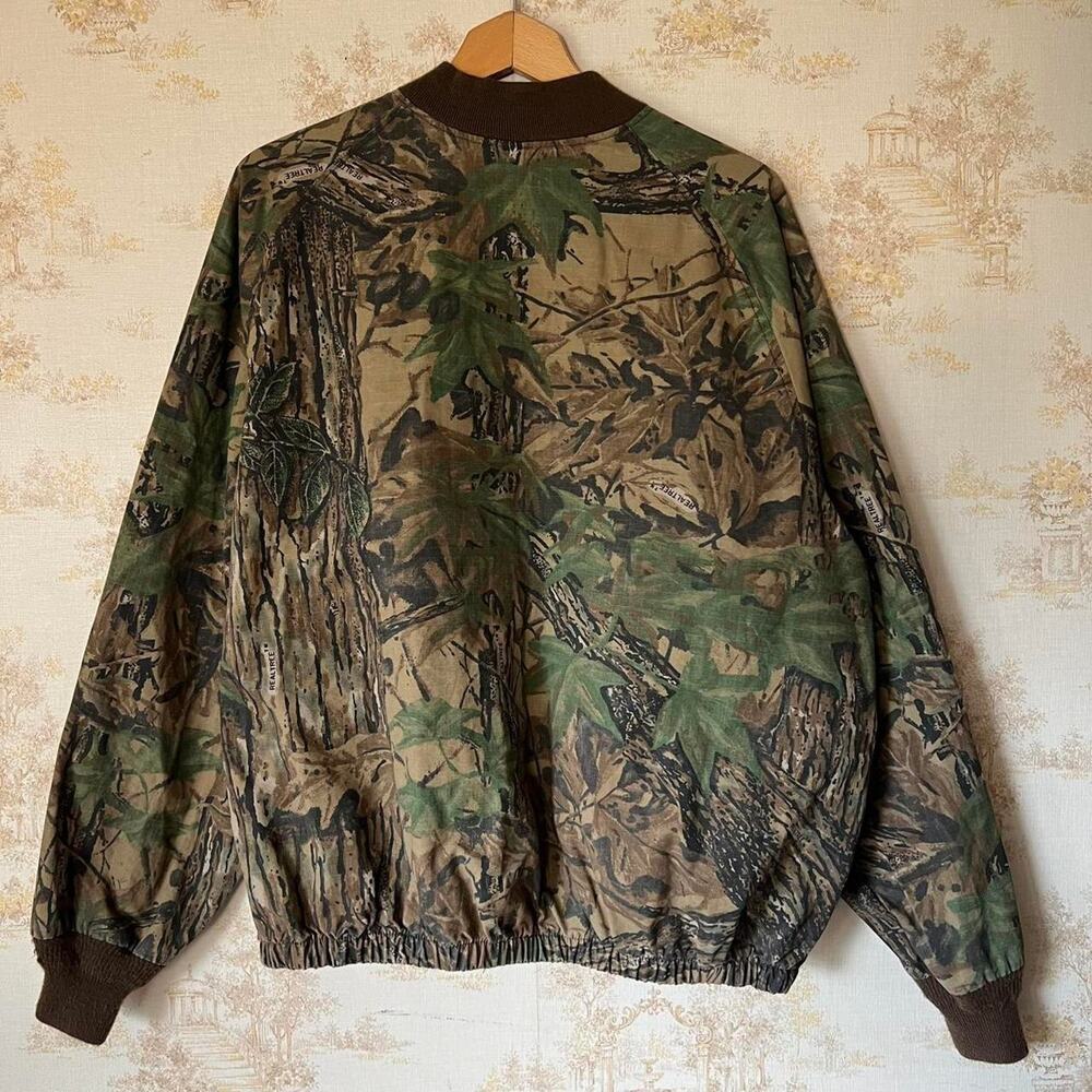 1990s Liberty Realtree Camo Bomber Jacket | Made in USA | Size XL - Picture 7 of 11
